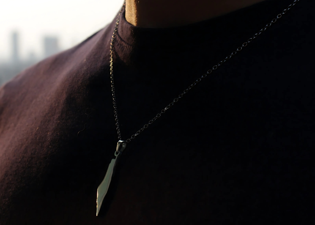 Silver Palestine Map Necklace