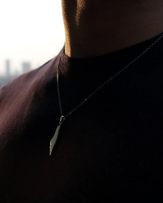 Silver Palestine Map Necklace