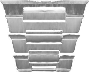 Integrated steel bracelet, six o'clock side